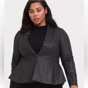 Torrid Black Textured Blazer